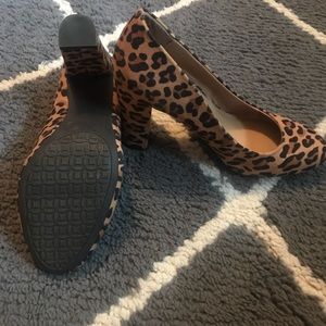 Cheetah print block heels